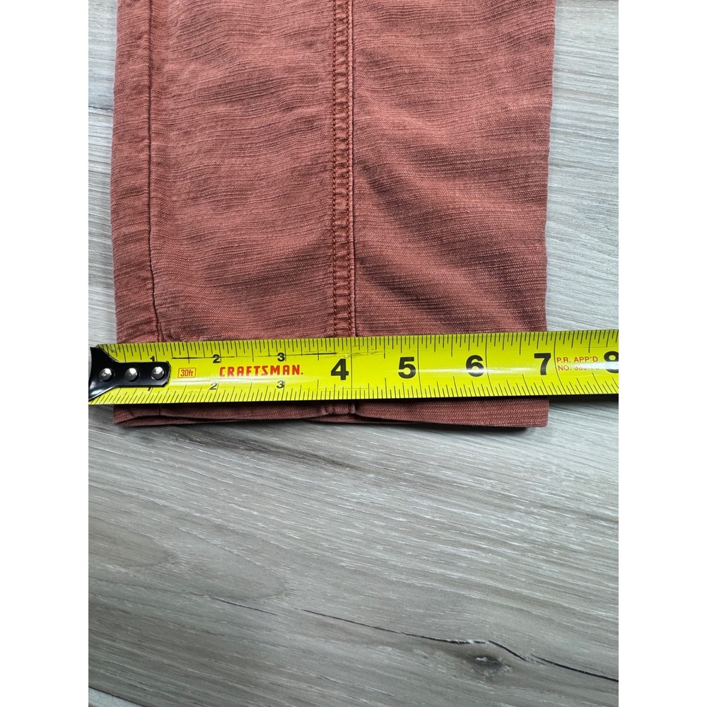 Anthropologie Cargo Jogger Pants Red Cotton Blend Drawstring Waist Womens 28 - Picture 4 of 10